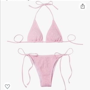 2 Piece Triangle Bathing Suit Halter Top ​Tie Side Bikini